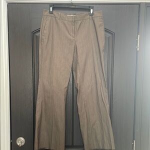 Brown Pinstripe Trousers